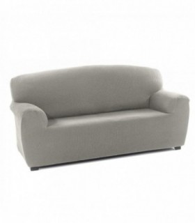 Funda de Sofa Pocket, Poliéster, Algodón y Elastano (Gris Claro, 2 Plazas)