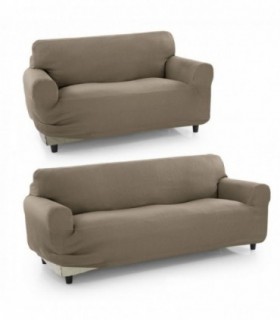 Funda de Sofa Pocket, Poliéster, Algodón y Elastano (Lino, Dúo Sofá)