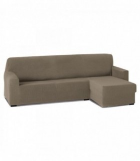 Funda para Sofa Chaise Longue, Poliéster, Algodón y Elastano (Lino, Brazo Corto Rústica Derecho)