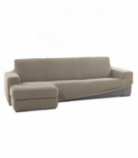 Funda para Sofa Chaise Longue Niagara, Poliéster, Algodón y Elastano (Lino, Brazo Corto Izquierdo)