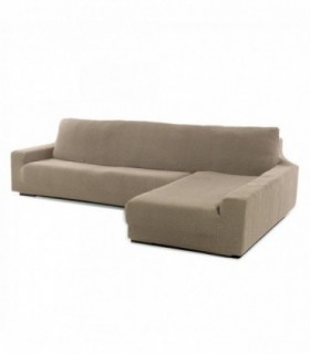 Funda para Sofa Chaise Longue Niagara, Poliéster, Algodón y Elastano (Lino, Brazo Largo Derecho)