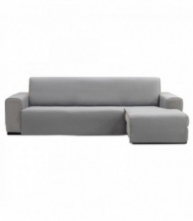 Cubre Sofa Chaise Longue, Acolchado, Poliéster, Algodón y Elastano (Gris Claro, 280 cm)