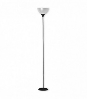 Lampara de Pie, 22x22x185 cm, Metal y Plástico (PP) (Negro)