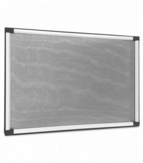 Mosquitera Extensible para Ventanas, Marco de Aluminio, Blanco, Malla de Fibra de Vidrio, 100-192 cm