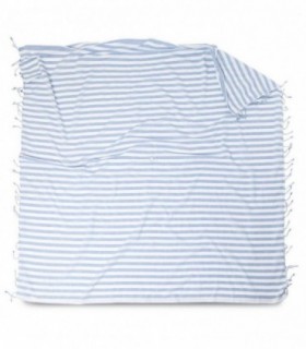Manta para Playa, Diseño Bicolor, 180 x 180 cm, 100% Algodón (Azul)