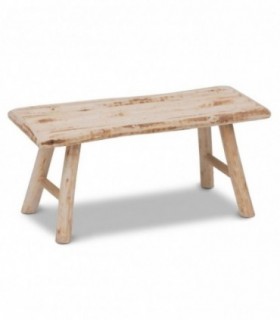 Taburete de Madera Natural, 26x70x31 cm , Interior y Exterior