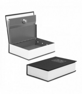 Caja de Seguridad, Forma de Libro, Cerradura con 2 Llaves, 15.5 x 5.5 x 24 cm, Acero Aleado