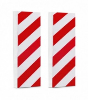 Protectores Columnas Garaje, Espuma Adhesivo, Rojo y Blanco (38 x 15 x 4.5 cm)