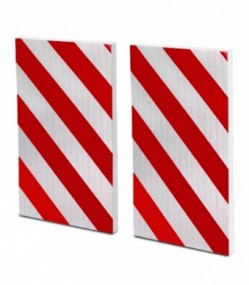 Protectores Columnas Garaje, Espuma Adhesivo, Rojo y Blanco (38 x 18 x 1.5 cm)