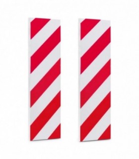 Protectores Columnas Garaje, Espuma Adhesivo, Rojo y Blanco (50 x 10 x 1.5 cm)