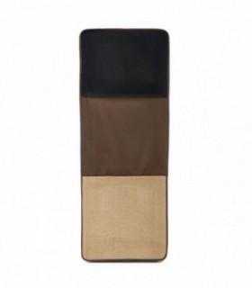 Rascador para Gatos Sofá, 119x46x1 cm, Poliéster + Fibra Natural, Marrón, Beige y Negro