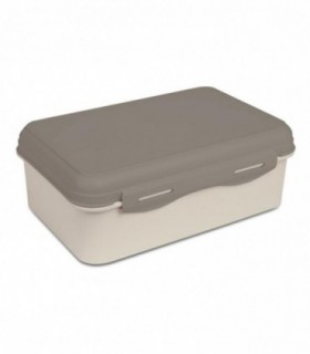 Fiambrera, Polipropileno Libre de BPA, 3 Compartimentos, 13x19.6x7.3 cm, 1L (Marron)