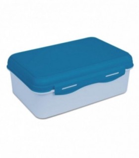 Fiambrera, Polipropileno Libre de BPA, 3 Compartimentos, 13x19.6x7.3 cm, 1L (Azul)