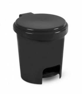 Cubo Basura Pedal, Polipropileno, Cubo Interno Extraíble, 17.5x22.5x24 cm, 5L (Antracita)