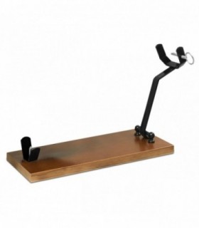 Jamonero Plegable, 52x16.8x29 cm, Madera de Pino, Hierro y Acero Inoxidable, Antideslizante