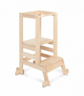Torre de Observación Infantil, 51x51x90 cm, Madera de Pino, Máx 150 Kg