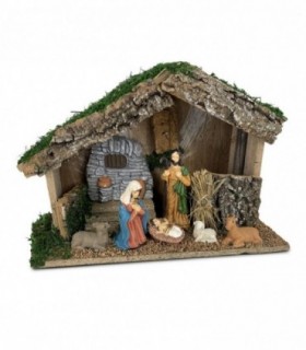 Belen Navidad, 6 Figuras de Cerámica, 30x10x20 cm