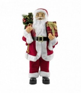 Figura Papa Noel con Saco, 30x60 cm, Poliéster y PP