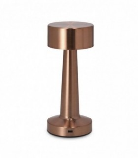 Lampara de Diseño Rosity Táctil, 3 Modos, LEDs, Oro Rosa, Metal, 9x21.5x9 cm
