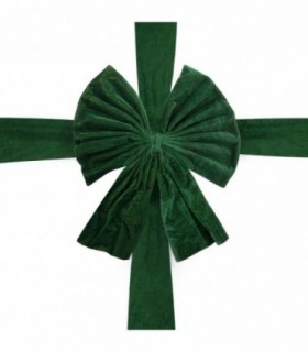 Lazos de Navidad para Puerta, 50x60 cm, PP y Textil Sintético (Verde)
