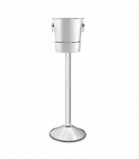 Cubitera con Soporte y Asas, Acero Inoxidable, 25x25x78 cm