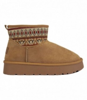 Botas Altas Mujer Invierno Estampado Hippie, Cuero Sintético (Talla 39)