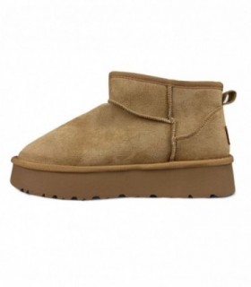 Botas Bajas Mujer Invierno Peluche, Cuero Sintético (Talla 38)