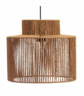 Lampara Techo Cuerda, Negro y Marrón, 30x25 cm, Cable 80cm, E27