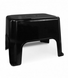 Taburete Pocket, Plástico, Max. 150 Kg, Negro, 40x26x28 cm