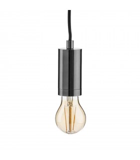 Lampara Colgante Acero Techo, Metal, 4.5x10 cm, Cable 1m, E27
