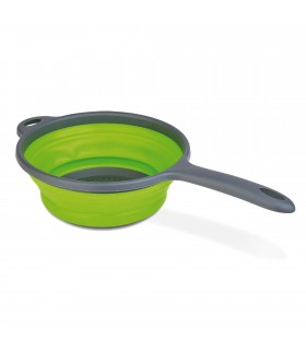 Escurridor Plegable, Silicona Libre de BPA, Gris y Verde
