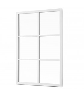 Espejo de Pared, Plástico (PP) + Cristal + Madera (MDF), Decorativo