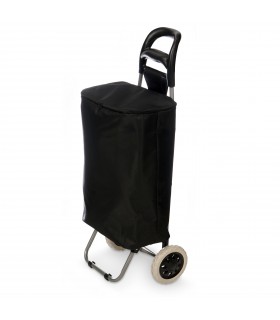 Carro de la Compra Térmico, Negro, 34.5x28x94 cm, 2 Ruedas