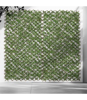 Panel Extensible Hojas Artificial, Plástico (PE), 90x180 cm, Interior y Exterior