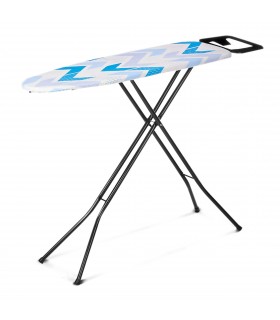 Tabla de Planchar Plegable, Metal Negro, Algodón y Poliéster, 117x33x88 cm