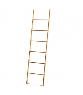 Escalera de Madera de Bambú Decorativa, Natural, 45x180 cm, Máx 8 Kg