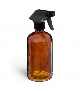 Pulverizador Agua, Vidrio, Ambar Transparente, 7.4x7.4x21 cm, 450 ml