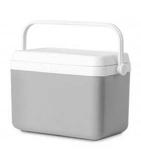 Nevera Portatil, Polipropileno, Gris, Diseño Rígido, 27x18.5x16 cm, con Cierre de Seguridad