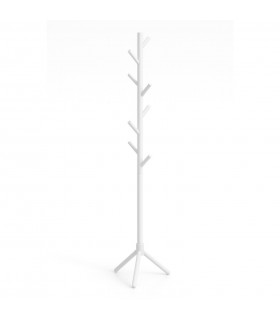 Perchero de Pie, Madera, 42x42x174 cm, 8 Ganchos, 3 Alturas