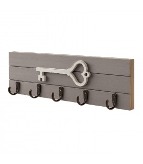 Colgador Llaves Pared, Madera, Ganchos para Almacenamiento de Llaves