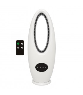 Ventilador Torre sin Aspas, con Mando, 45W, Blanco, Polipropileno, Ø25x72 cm, 3 Velocidades, Máx 240V