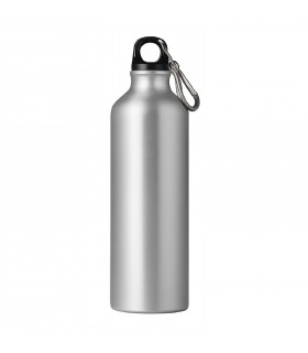 Botella Agua, Aluminio, 800 ml, Con Mosquetón y Tapón de Rosca, 7.3Øx25.3 cm, Libre de BPA