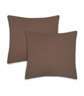 Pack 2 Fundas de Cojin 60 x 60 cm en Loneta Resistente (60 x 60 cm Marron)