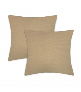 Pack 2 Fundas de Cojin 60 x 60 cm en Loneta Resistente (60 x 60 cm Beige)
