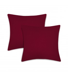 Pack 2 Fundas de Cojin 50 x 50 cm en Loneta Resistente (50 x 50 cm Rojo)