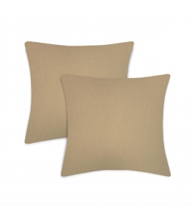 Pack 2 Fundas de Cojin 50 x 50 cm en Loneta Resistente (50 x 50 cm Beige)