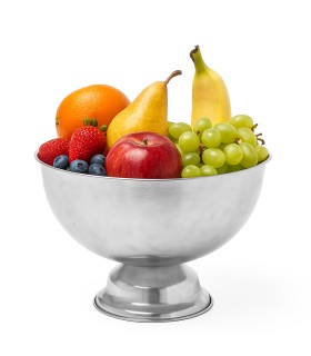 Frutero, Acero Inoxidable, Liso, Color Plateado, 25x25x18 cm