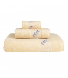Juego de Toallas de Baño, 3 Piezas, Modelo Formentera, 500g, 100% Algodón