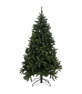 Arbol de Navidad Premium, PVC y PE, Soporte de Metal, Super Verde, Aspecto Realista