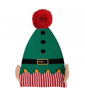 Gorro con Pompón Navidad, Algodón, Multicolor, Accesorios Navidad